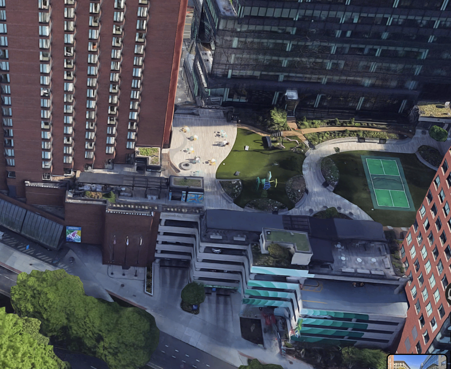 3D view of the roof garden